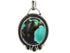 Sterling Silver Turquoise Artisan Pendant, (SP-5689)
